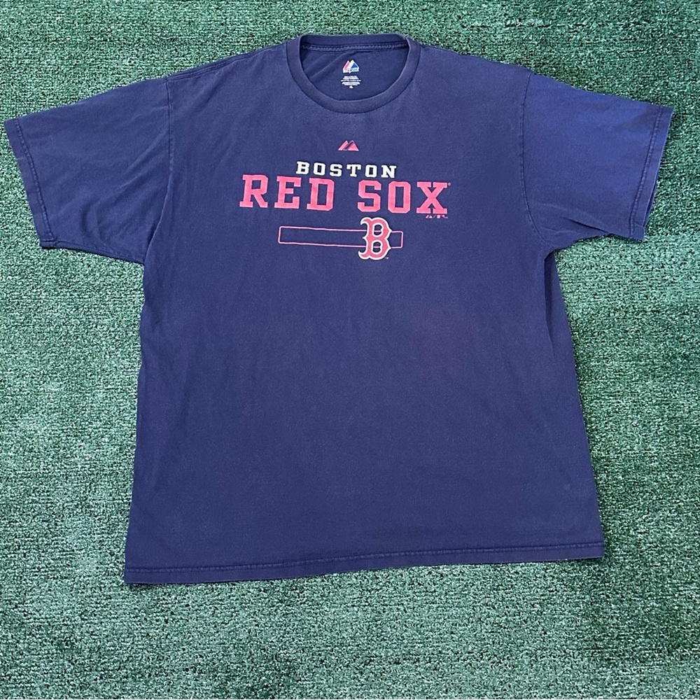 Boston Red Sox Blue T-Shirt Size X-Large Majestic MLB